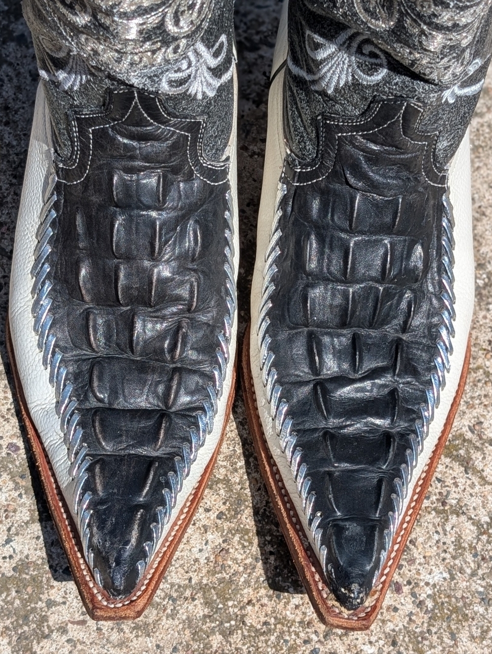 Botas Del Primo Rare Men's Leather Caiman Cowboy Boots Mexico 29 US 11/11.5 - Picture 4 of 16